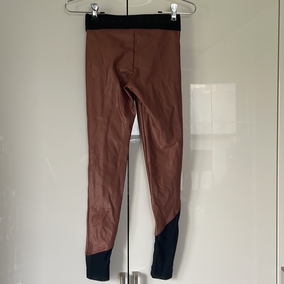 Koral Lustrous Leggings with Mesh Details in Bronze/Black Size-Small NWOT - Picture 4 of 5